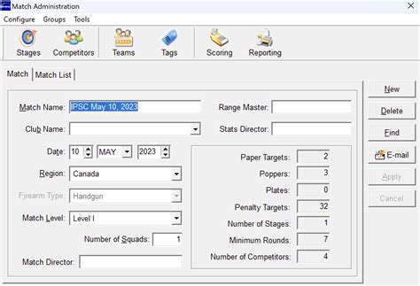 Windows Match Scoring System (WinMSS) .